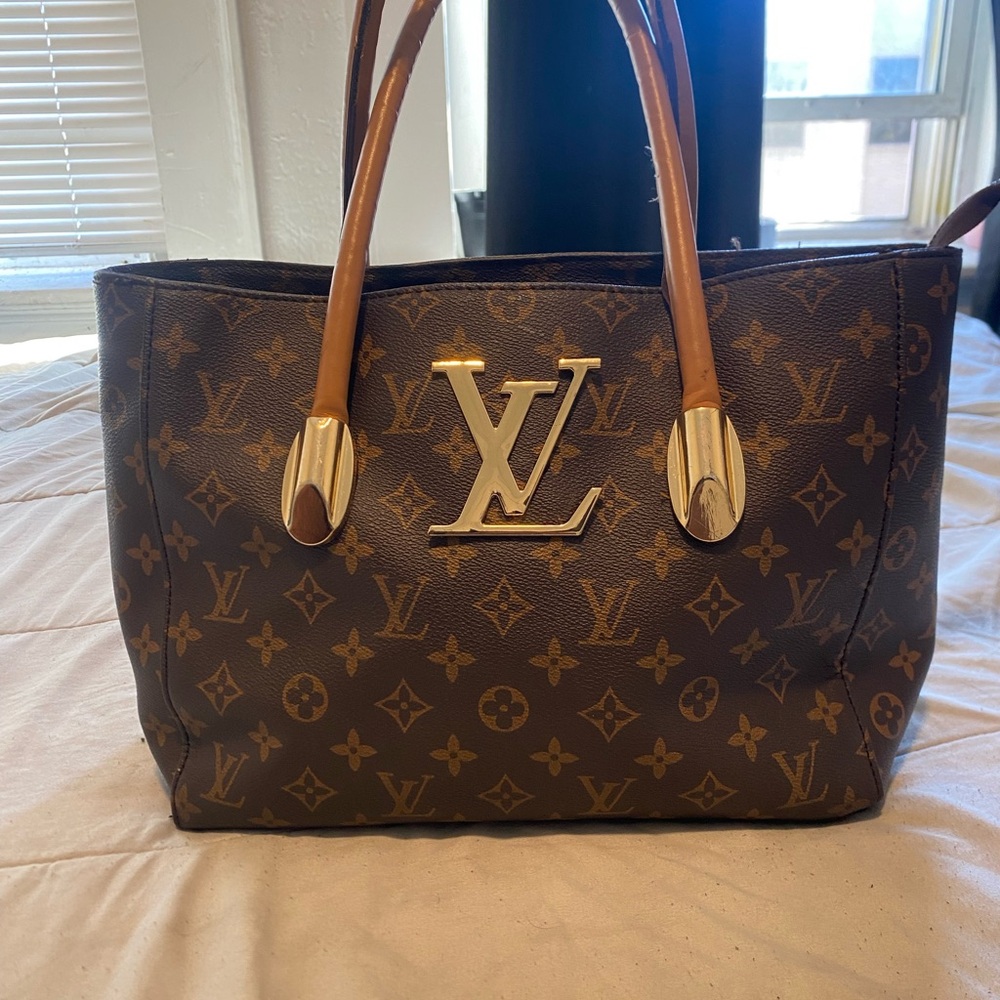 LV Monogram Canvas Tote with Gold Hardware